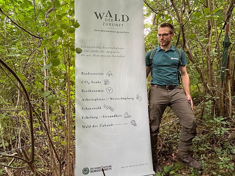 Wald der Zukunft Führung in Bischofshofen 2025 mit Stefan Merkinger (c) oebf/Merkinger