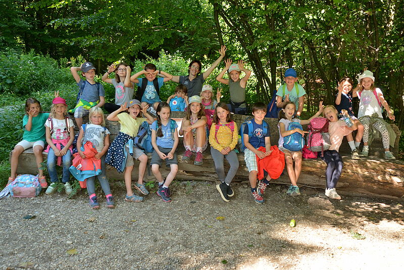 Gruppenfoto der Waldferienwochenkinder