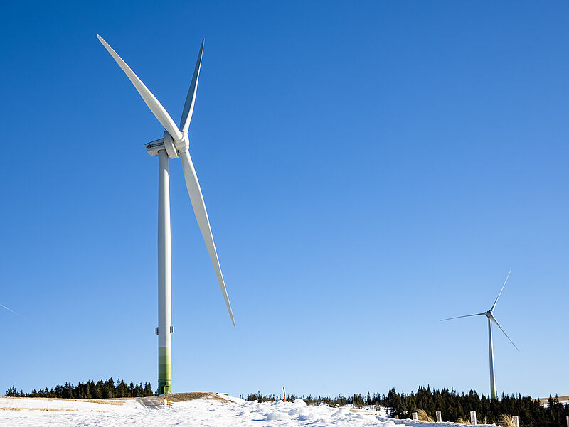 Windenergieanlagen im Windpark Pretul (Stmk) © ÖBf/F. Lindmoser 