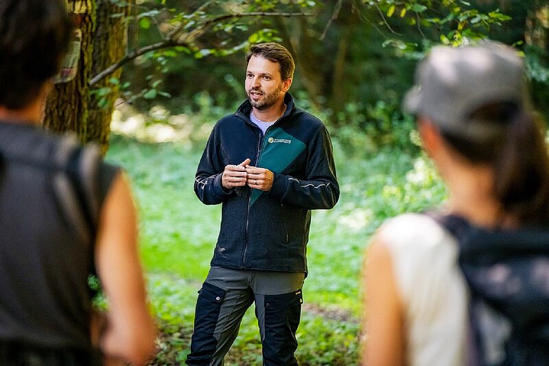 ÖBf-Experte Bernhard Pfandl-Albel bei der Wald der Zukunft Führung in Villach, © ÖBf/M. Stabentheiner 
