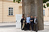 Ingeborg Erhart (Vizerektorin Akademie der Bildenden Künste), Mona Hahn (Lehrstuhl Kunst im Öffentlichem Raum, Akademie der Bildenden Künste), Künstler Johannes Franz-Figeac, Direktorin MuseumsQuartier Wien Bettina Leidl, ÖBf-Vorstand Georg Schöppl (c) eSeL.at – Lorenz Seidler