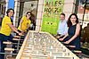Nachwuchsfußballerinnen des FC Mariahilf bei der Eröffnung des XXL-Wald-Wuzlers mit ZOOM Direktorin Andrea Zsutty und ÖBf-Vorstand Georg Schöppl (c) eSeL.at/Joanna Pianka