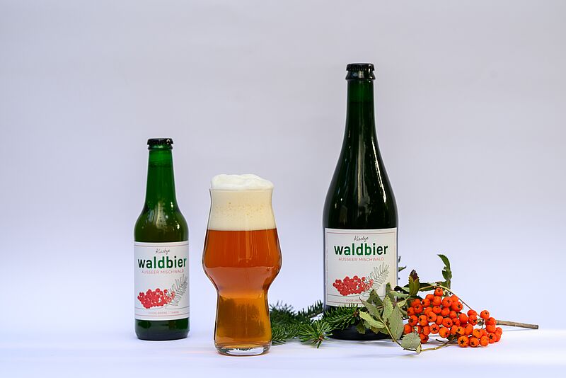 Waldbier Jahrgang 2023 Edition „Ausseer Mischwald. Vogelbeere/Tanne“ (c) ÖBf/Jürgen Schmücking Waldbier Jahrgang 2023 Edition „Ausseer Mischwald. Vogelbeere/Tanne“ (c) ÖBf/Jürgen Schmücking