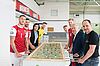 ÖFB-Spieler Marko Arnautovic, ÖFB-Spieler Aleksandar Dragovic, Bundesministerin Elisabeth Köstinger, ÖFB-Tormann Daniel Bachmann, ÖBf-Vorstand Georg Schöppl, ÖFB-Spieler Martin Hinteregger, ÖFB-Präsident Leo Windtner, Designer Thomas Bankhamer