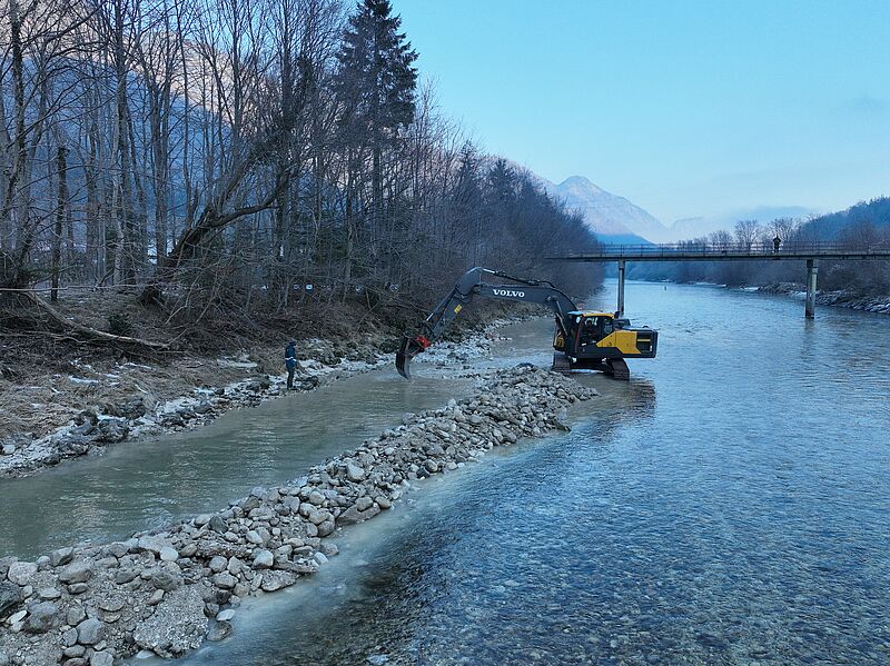 Revitalisierung von Laichplätzen an der Traun (c) oebf/X. Wimmer