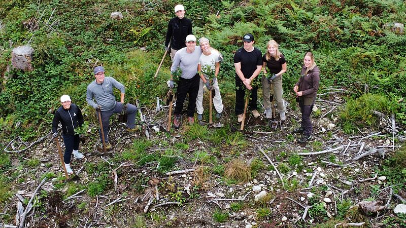 Freiwillige der Initiative „Bäume für morgen“ beim Pflanzen der Jungbäume (c) oebf Freiwillige der Initiative „Bäume für morgen“ beim Pflanzen der Jungbäume (c) oebf