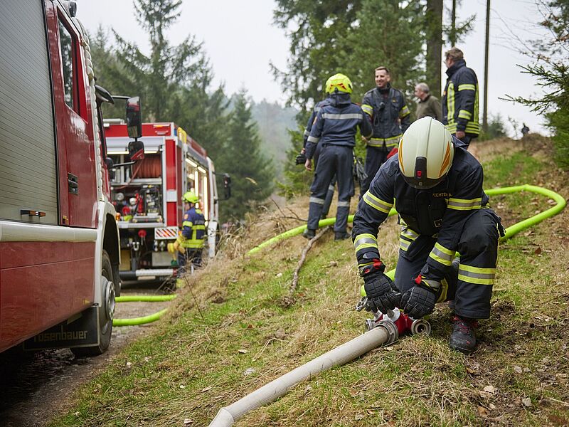 Waldbrandübung im ÖBf-Forstrevier Weißenkirchen (NÖ) © ÖBf/M. Skopal