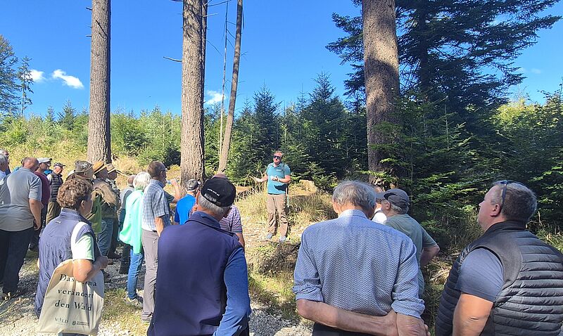 Förster Matthias Berger bei der Führung durch den Kobernaußerwald (c) ÖBf